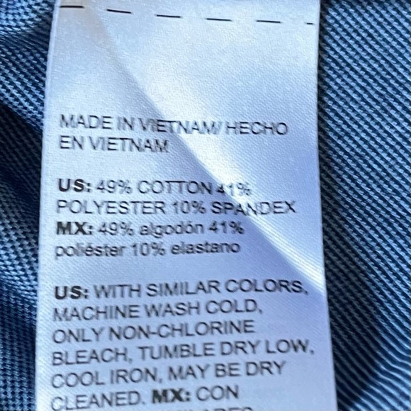 NWT Chico’s Dark Wash Denim Stretch Convertible Popover Swing 3/4 Sleeve Top - Picture 11 of 12